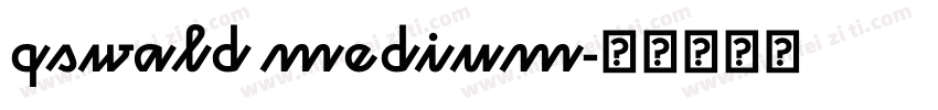 qswald medium字体转换